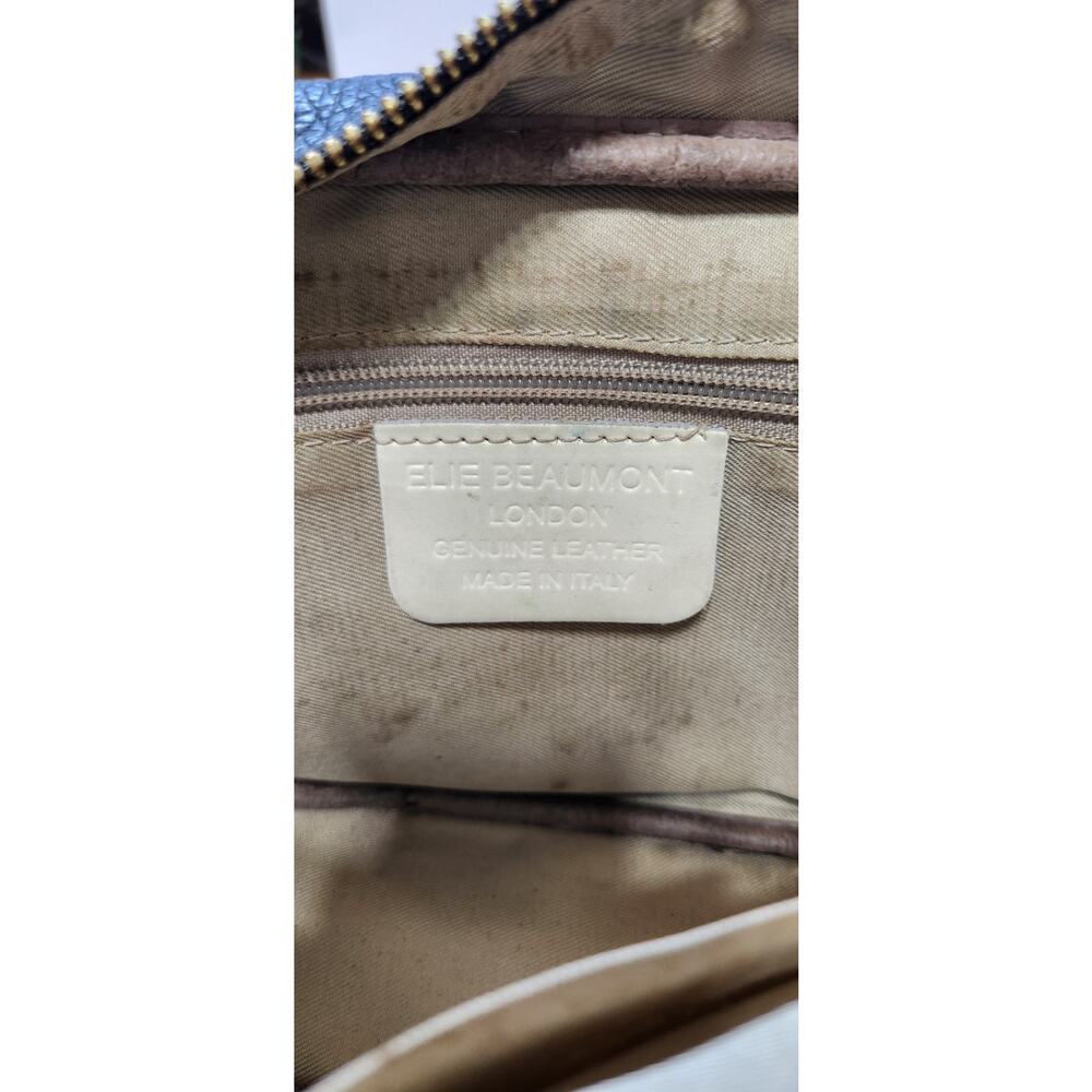 Elie Beaumont Leather Made In Italy Tassel Crossbody Black - Picture 8 of 9